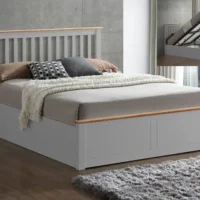 Bedmaster Malmo Pearl Grey Wooden Ottoman Bed Frame - 5ft King Size