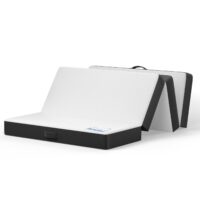 Folding Floor Mattress 4 Fold Memory Foam Mattress Futon Bed with Removable Cover, Double (135cmx190cmx10cm)