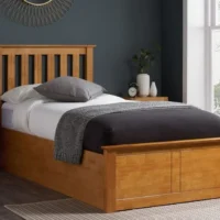 ASC Sydney Oak Wooden Ottoman Bed Frame - 4ft6 Double