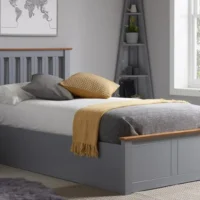 ASC Sydney Stone Grey Wooden Ottoman Bed Frame - 5ft King Size