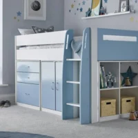 Bedmaster Lacy Blue Mid Sleeper Bed Frame - 3ft Single