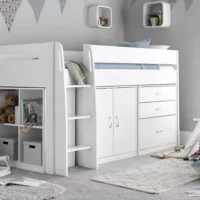 Bedmaster Lacy White Mid Sleeper Bed Frame - 3ft Single