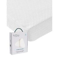 Tutti Bambini Natural Coir Cot Bed Mattress (140 X 70Cm) With Free 2 Pack Essential White Fitted Sheets