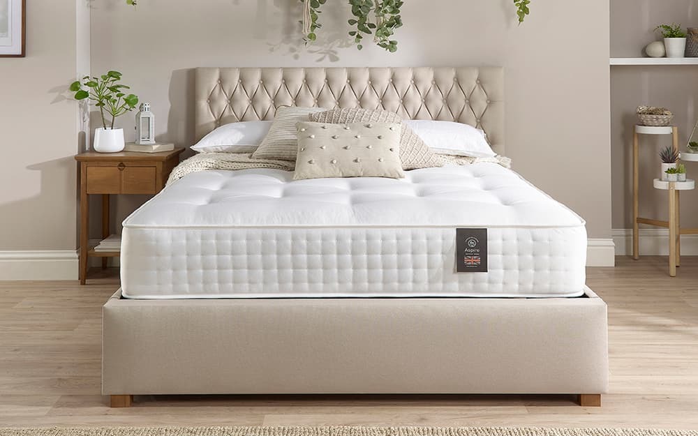 Aspire Natural Cashmere and Silk 3000 Pocket Mattress, Superking