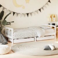 Berwyn 90x190cm Wooden Children Daybed In White