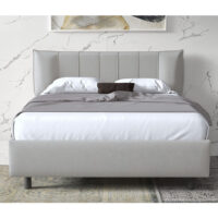 Hugo Fabric King Size Bed In Ice