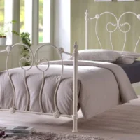Time Living Inova Ivory Metal Bed Frame - 4ft Small Double