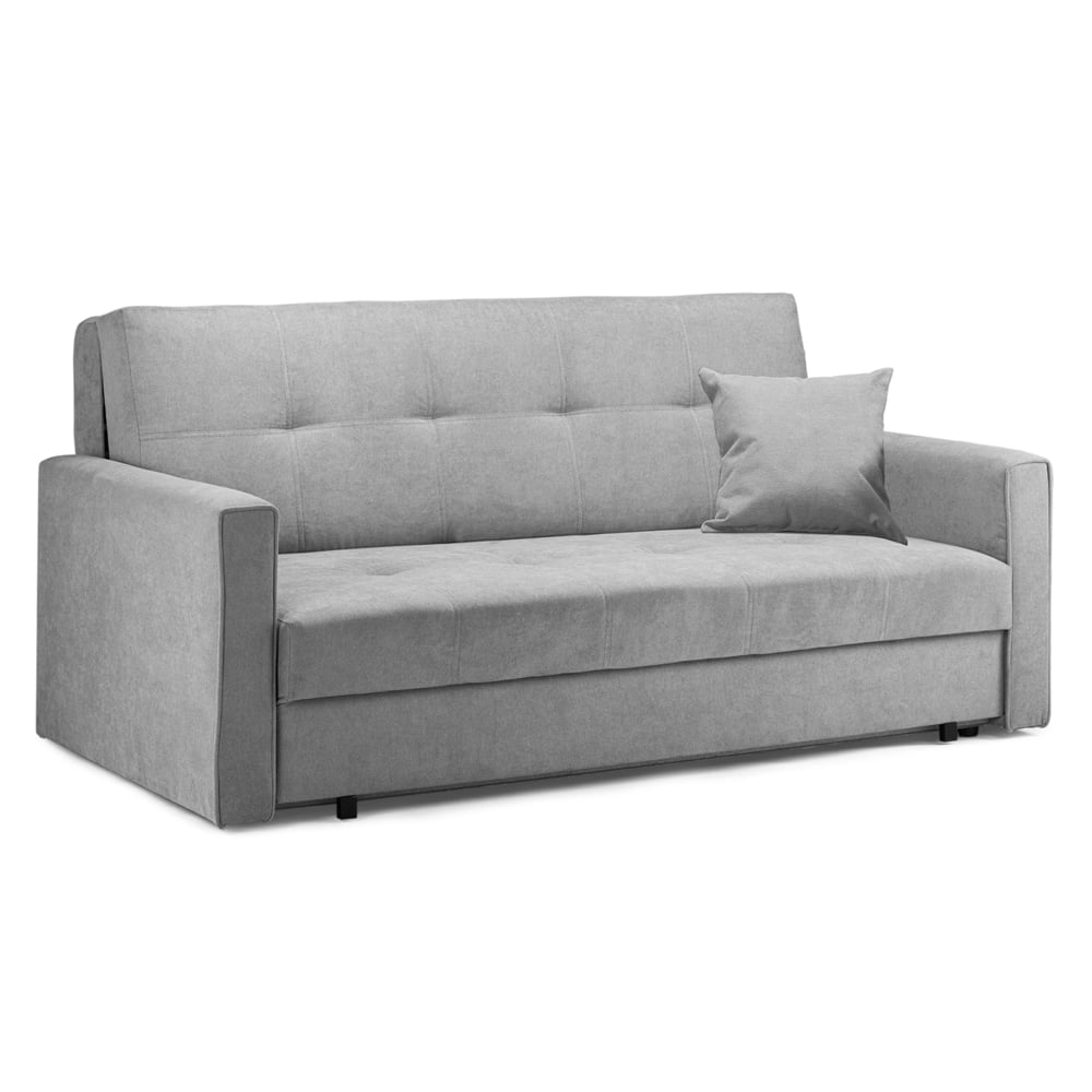 Viola Plush Velvet 3 Seater Sofa Bed In Grey