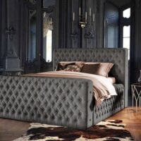 ASC Kensington Fabric Bed Frame - 5ft King Size