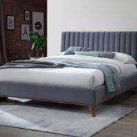 Time Living Albany Light Grey Fabric Bed Frame - 4ft6 Double