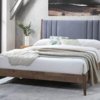 Time Living Cheslyn Dark Grey Fabric Bed Frame - 5ft King Size