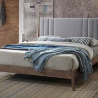 Time Living Cheslyn Light Grey Fabric Bed Frame - 5ft King Size