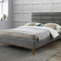 Time Living Mayfair Light Grey Fabric Bed Frame - 4ft6 Double