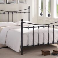 Time Living Florida Black Metal Bed Frame - 4ft6 Double