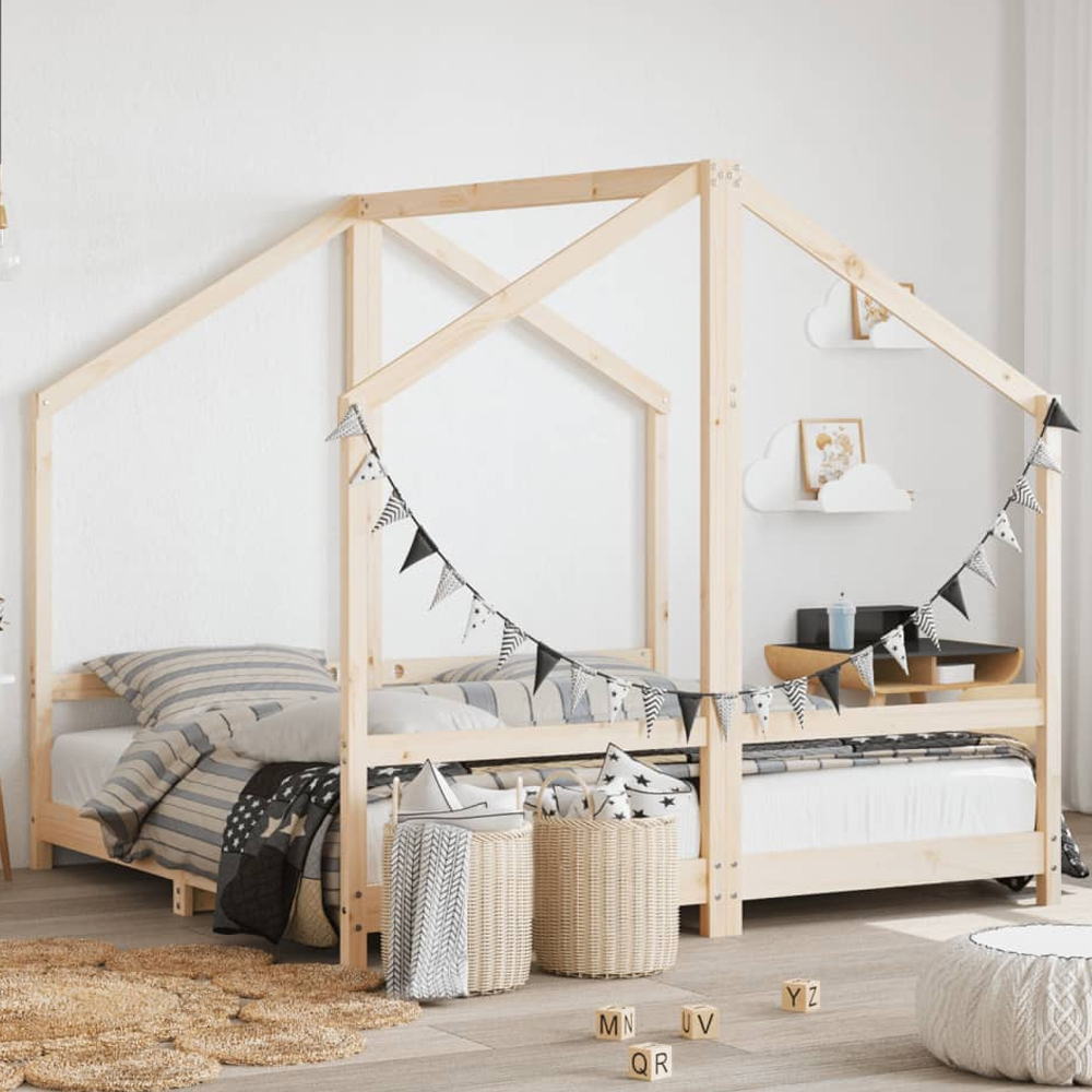 Arnold 80x160cm Kids Wooden Double Sided Daybed Frame In Brown
