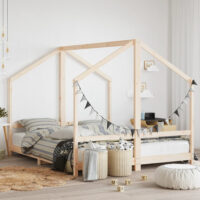 Arnold 80x200cm Kids Wooden Double Sided Daybed Frame In Brown