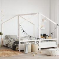 Arnold 90x190cm Kids Wooden Double Sided Daybed Frame In White