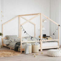 Arnold 90x200cm Kids Wooden Double Sided Daybed Frame In Brown