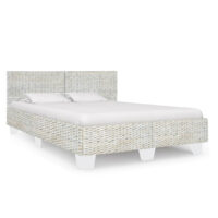 Asheville Rattan Double Bed In Grey Natural