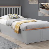 Bedmaster Francis Grey Wooden Ottoman Bed Frame - 3ft Single