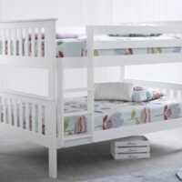 Bedmaster Oslo White Wooden Bunk Bed Frame - 4ft Small Double