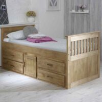 Belcourt Wooden Children Bed With 4 Drawers In Natural
