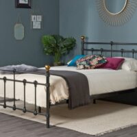Birlea Atlas Black Metal Bed Frame - 4ft6 Double
