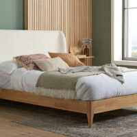 Birlea Halfden Bed Frame, King Size, Full Ottoman Storage, Dark Grey