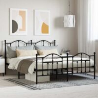 Bolivia Metal Super King Size Bed In Black