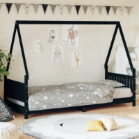Catoosa 80x200cm Wooden Children Daybed In Black