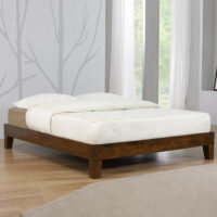 Cohasset Wooden Platform King Size Bed In Rustic Oak