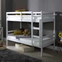Danbury Wooden Single Bunk Bed In White