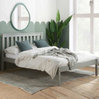 Danvers Wooden King Size Bed In Grey
