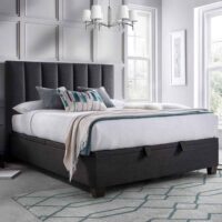 Magna Fabric Ottoman Storage King Size Bed In Pendle Slate