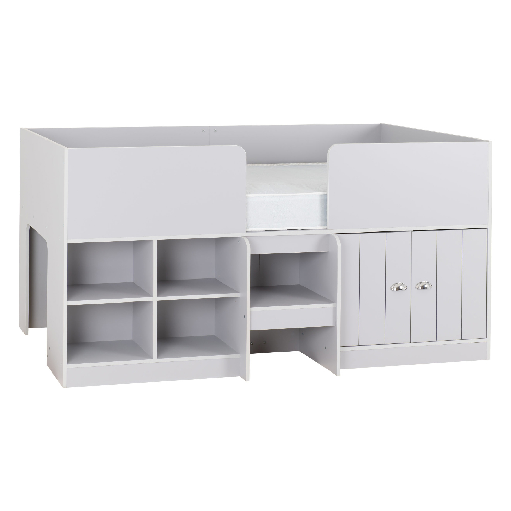Ocala Wooden Low Sleeper Children Bed With 2 Doors In Dove Grey