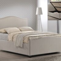 Time Living Brunswick Sand Fabric Ottoman Bed Frame - 5ft King Size