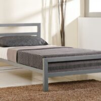 Time Living City Block Grey Metal Bed Frame - 3ft Single