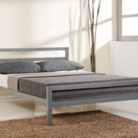 Time Living City Block Grey Metal Bed Frame - 4ft Small Double