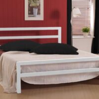 Time Living City Block White Metal Bed Frame - 4ft Small Double