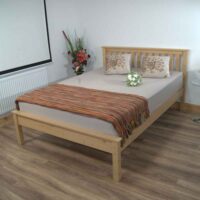 Waltham Wooden King Size Bed In Waxed