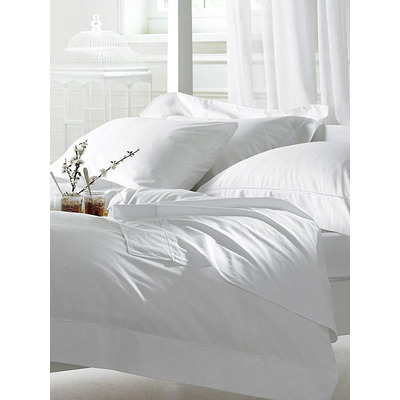 Bellissimo 400 TC Egyptian Cotton Duvet Cover and Pillowcases - Super King, White