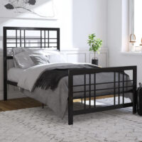 Burma Metal Single Bed In Black