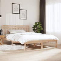Naida Solid Pinewood Double Bed In Natural